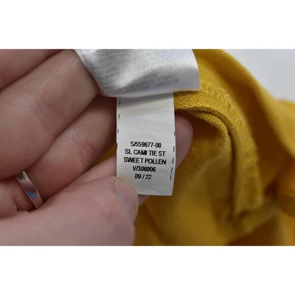 Old Navy Dress Womens Small Linen Blend Sleeveless Cami Tie Straps Summer Casual - Picture 9 of 12